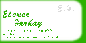 elemer harkay business card